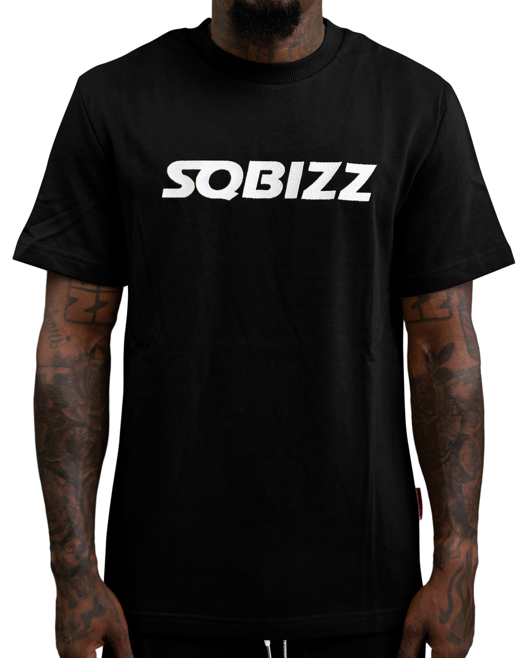 Centre Tee in Black/White