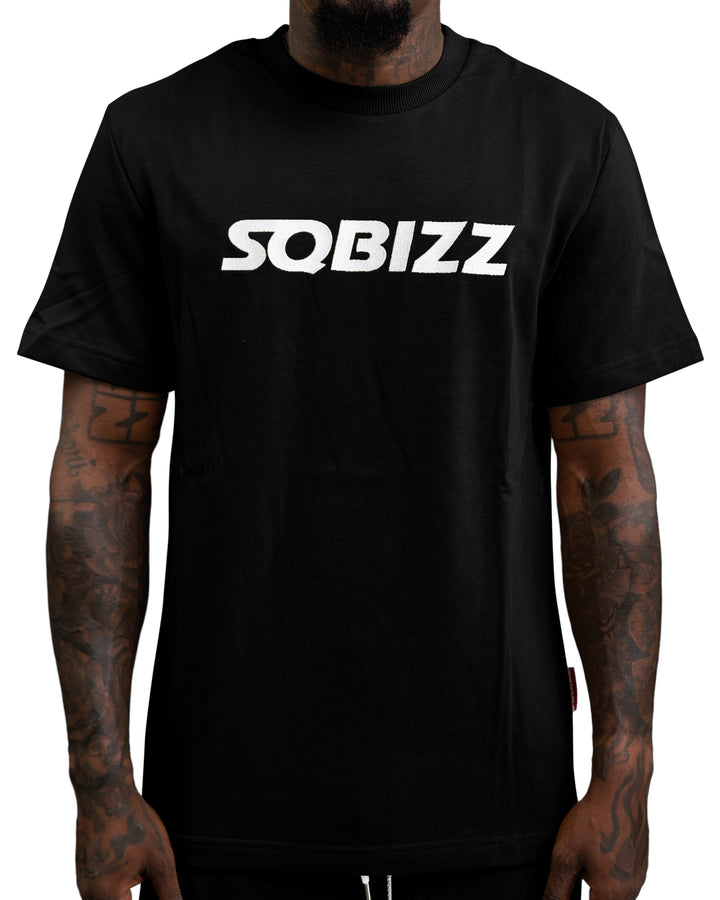 Centre Tee in Black/White