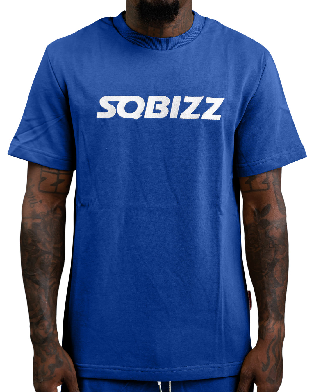 Centre Tee in Royal/White