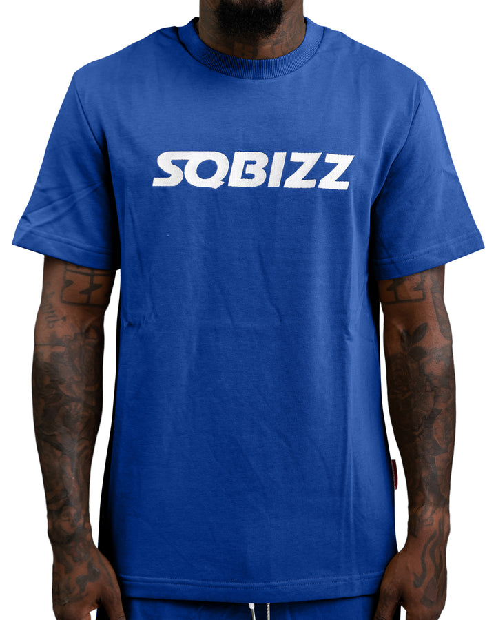 Centre Tee in Royal/White
