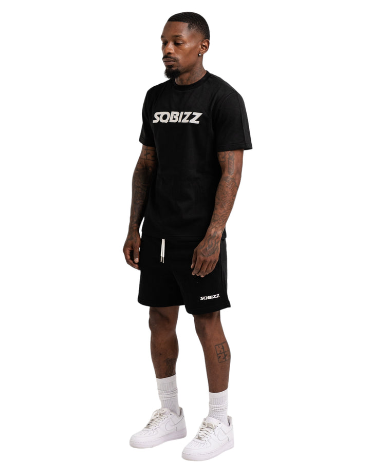 Centre Shorts in Black/White