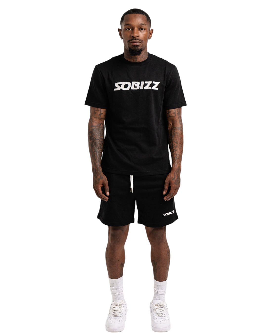 Centre Tee in Black/White