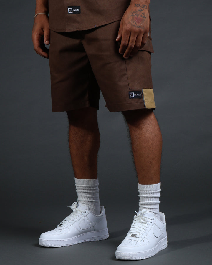 V2 Hussle Shorts in Brown/Khaki