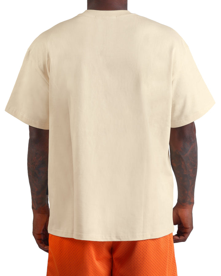 Ace Tee in Cream/Orange