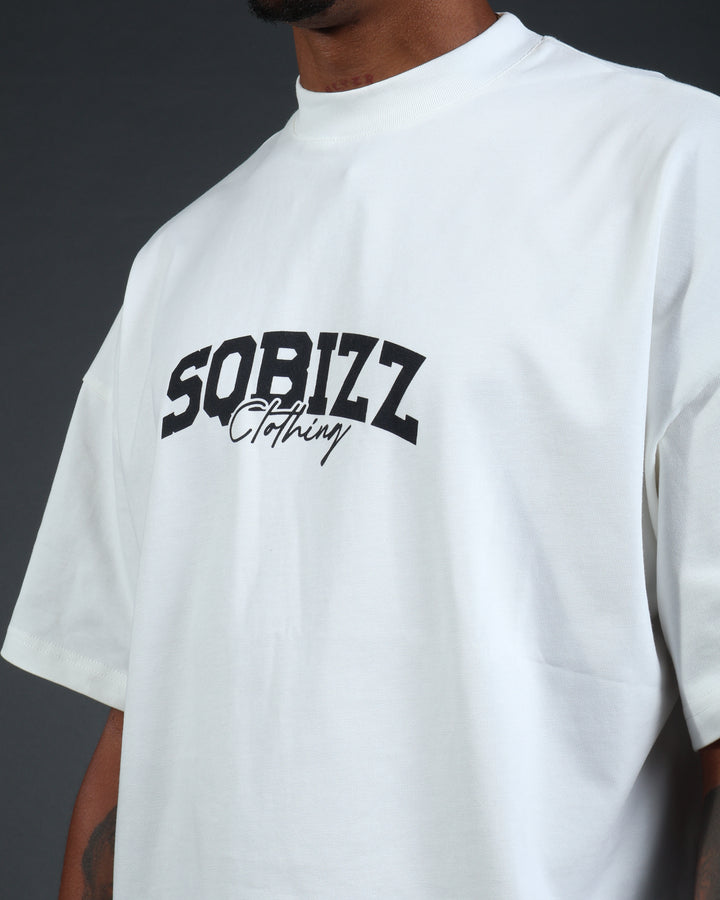 Motto Tee In White/Black