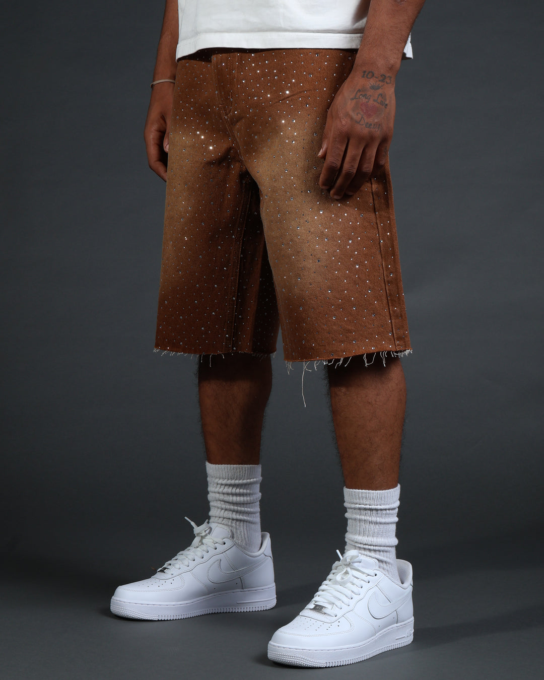 Starlit Jorts in Light Brown