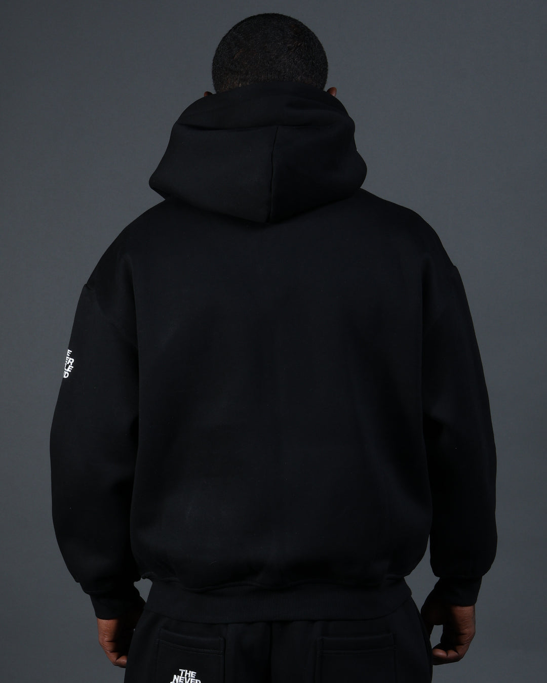Bizz Zip Hoodie in Black/White