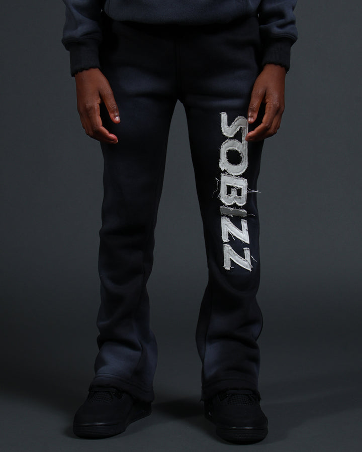 Kids Summit Sweatpants in Black/White