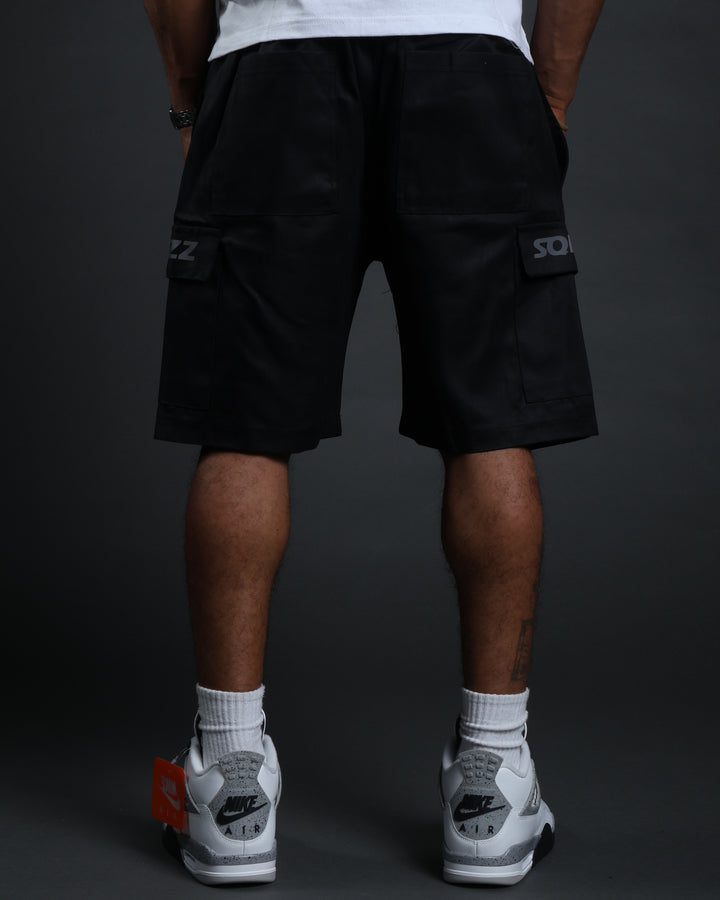 Hussle Work Shorts in Black