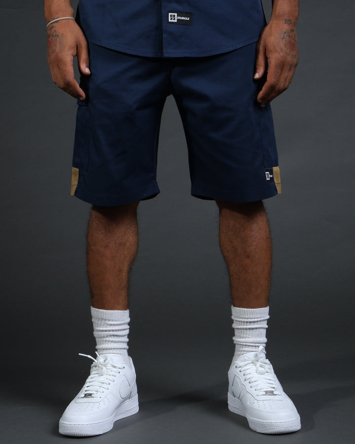 V2 Hussle Shorts in Navy/Khaki