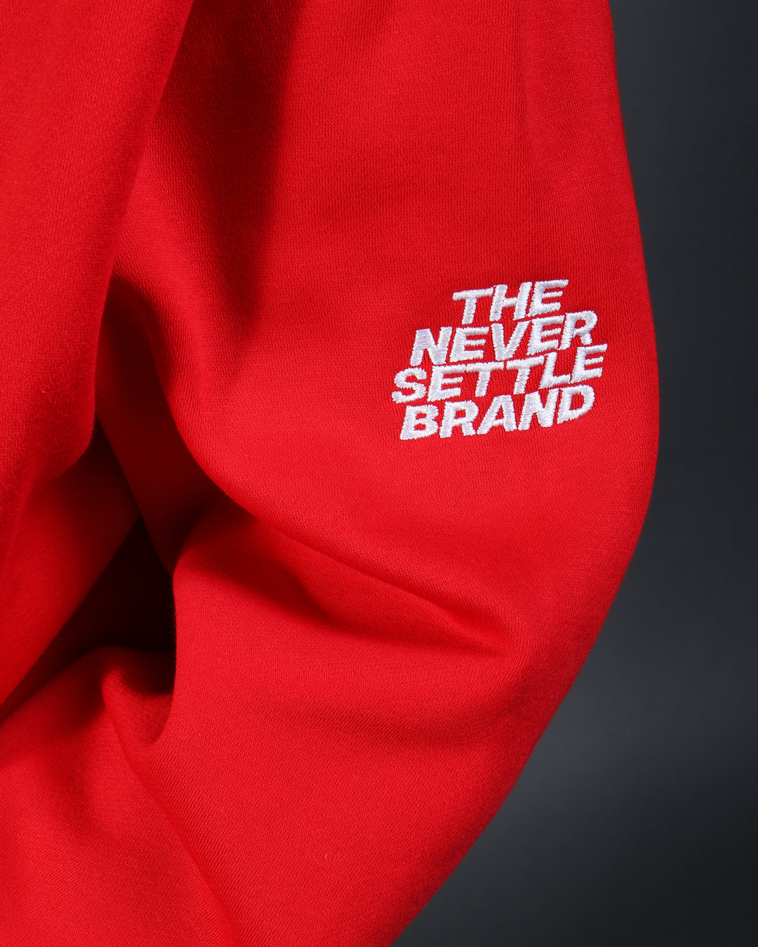 Bizz Zip Hoodie in Red/White