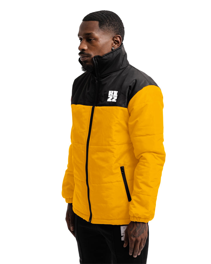 Club Puffer Jacket In Yellow/Black