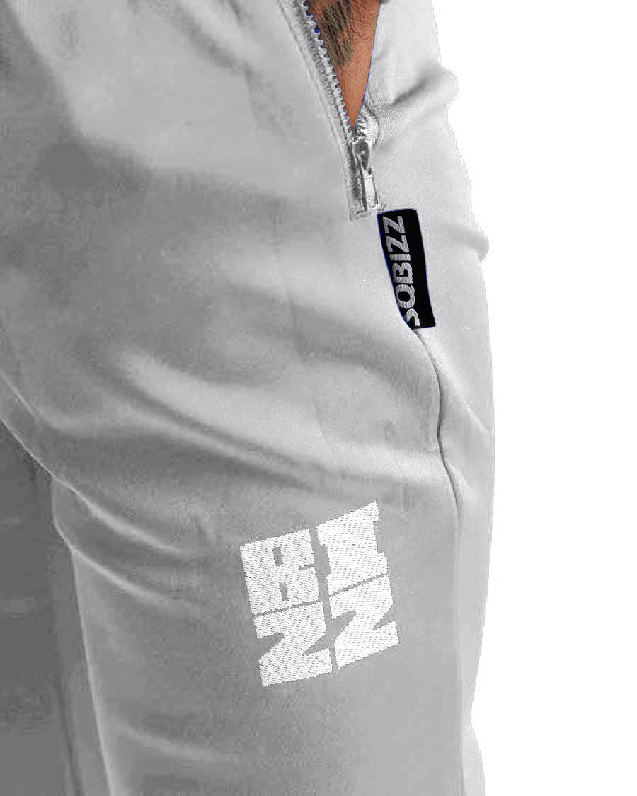 Bizz Track Pants in Grey/White