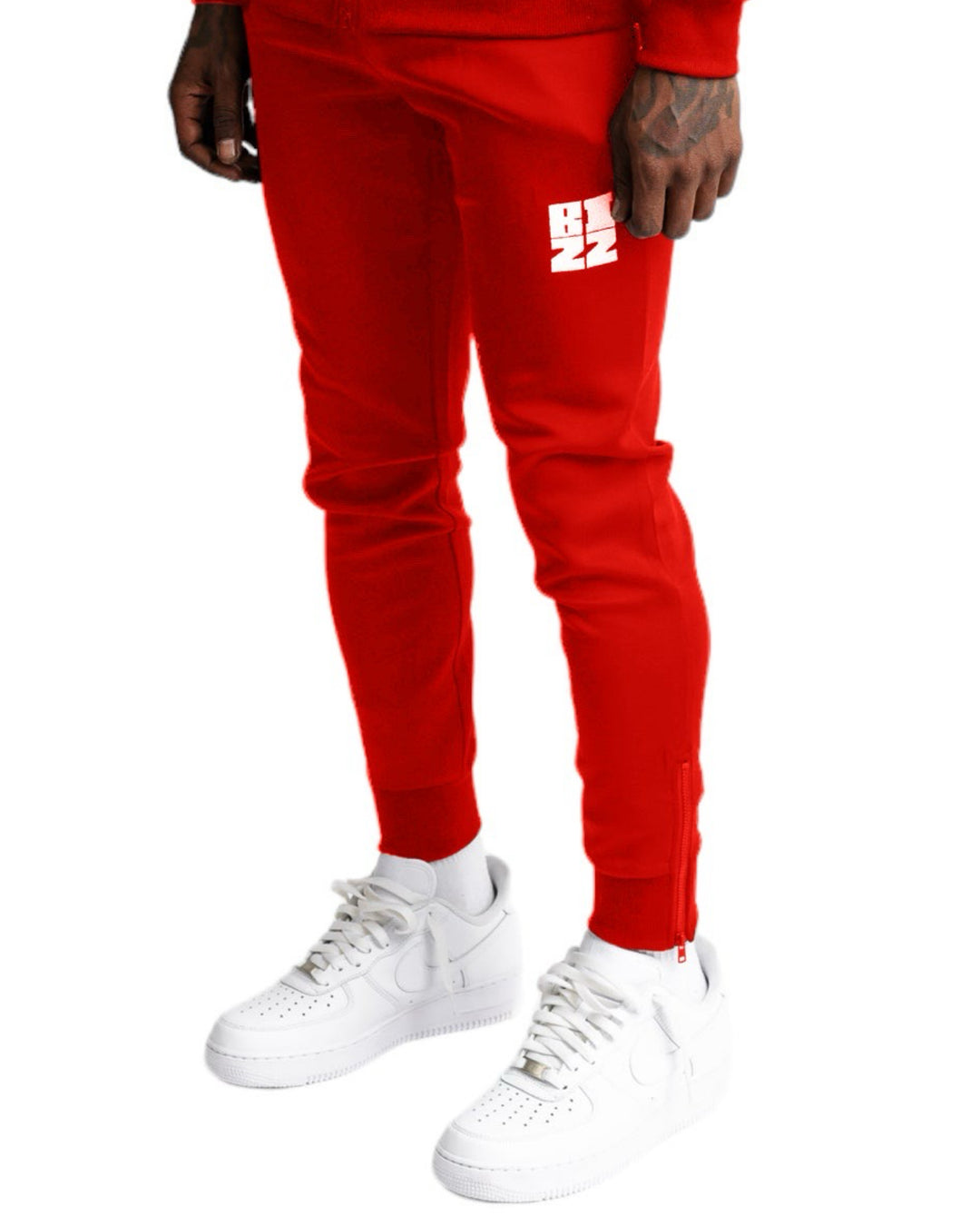 Bizz Track Pants in Red/White