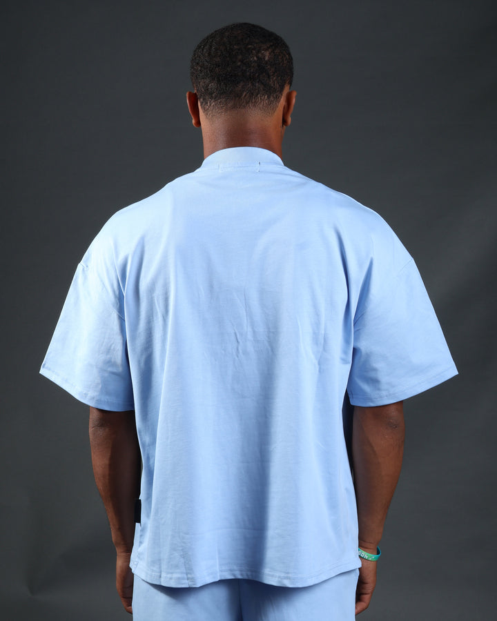 Prestige Tee in Babyblue/White