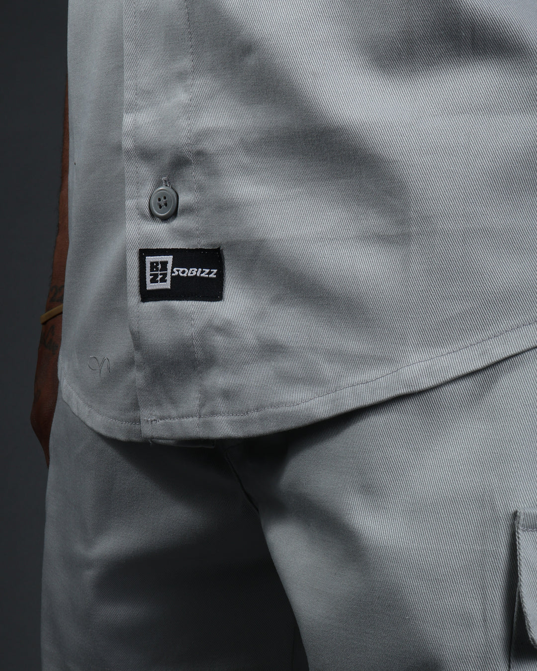 Hussle Work Shirt in Grey