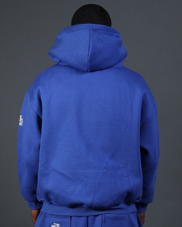 Bizz Zip Hoodie in Royal/White