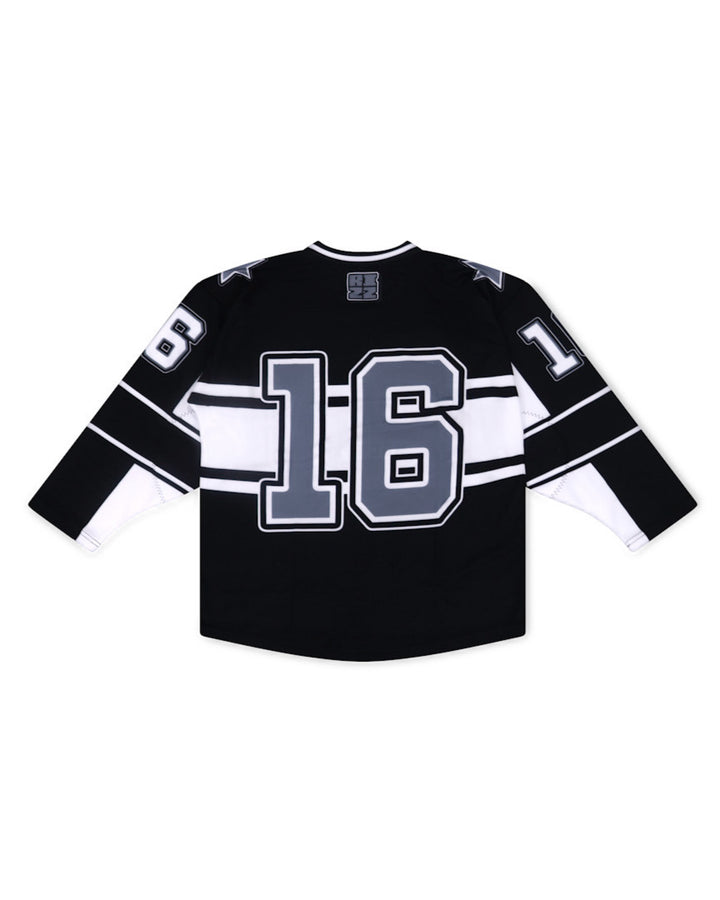 Hockey Jersey in Black/White/Grey