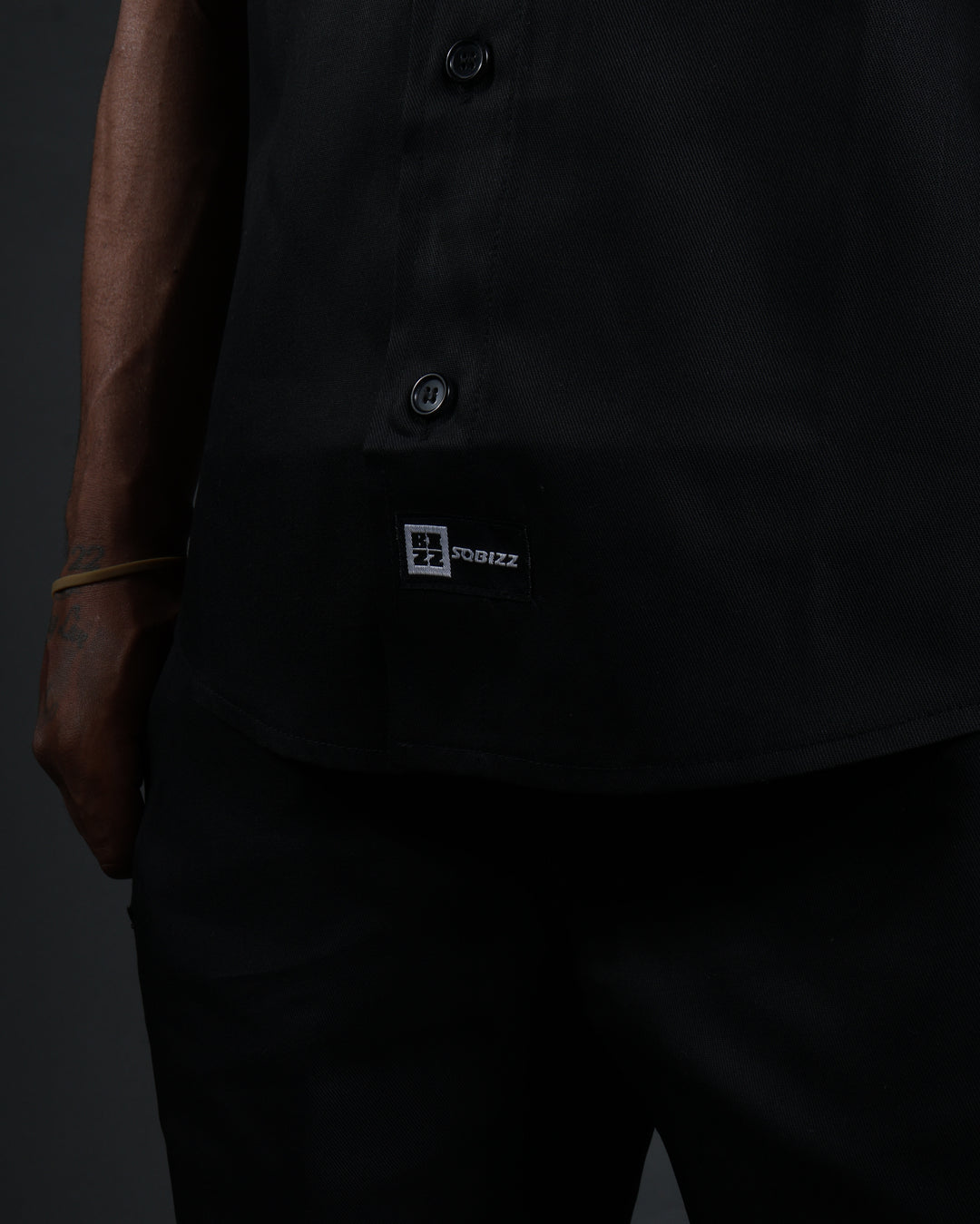 Hussle Work Shirt in Black