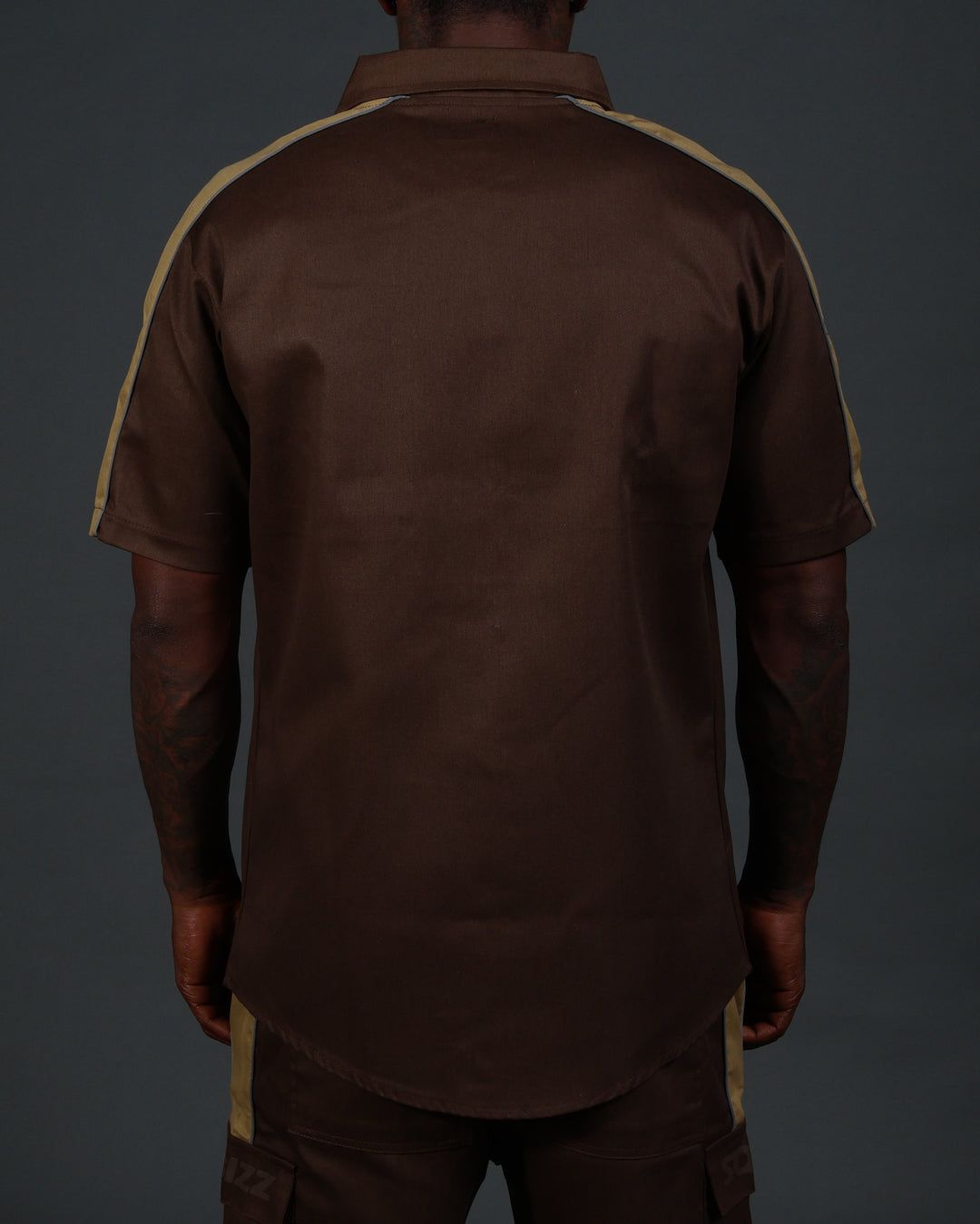 V2 Hussle Shirt in Brown/Khaki