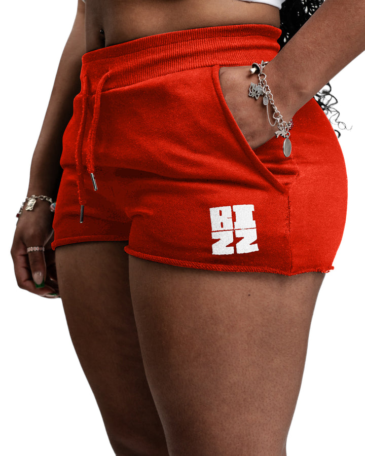 Women Bizz Shorts in Red/White