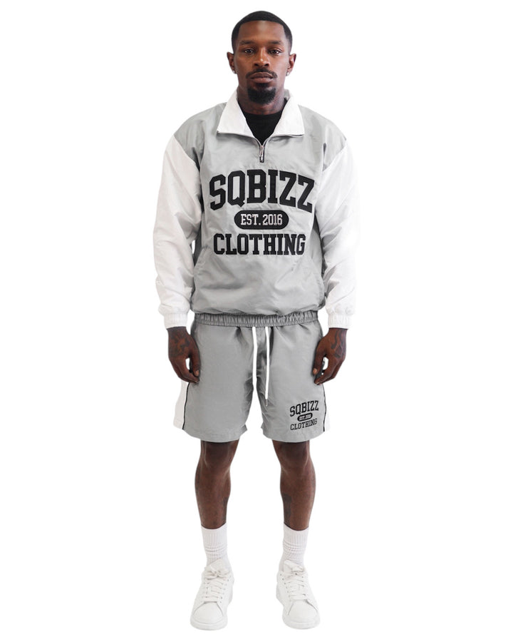 Club Windbreaker Set in Grey/White/Black