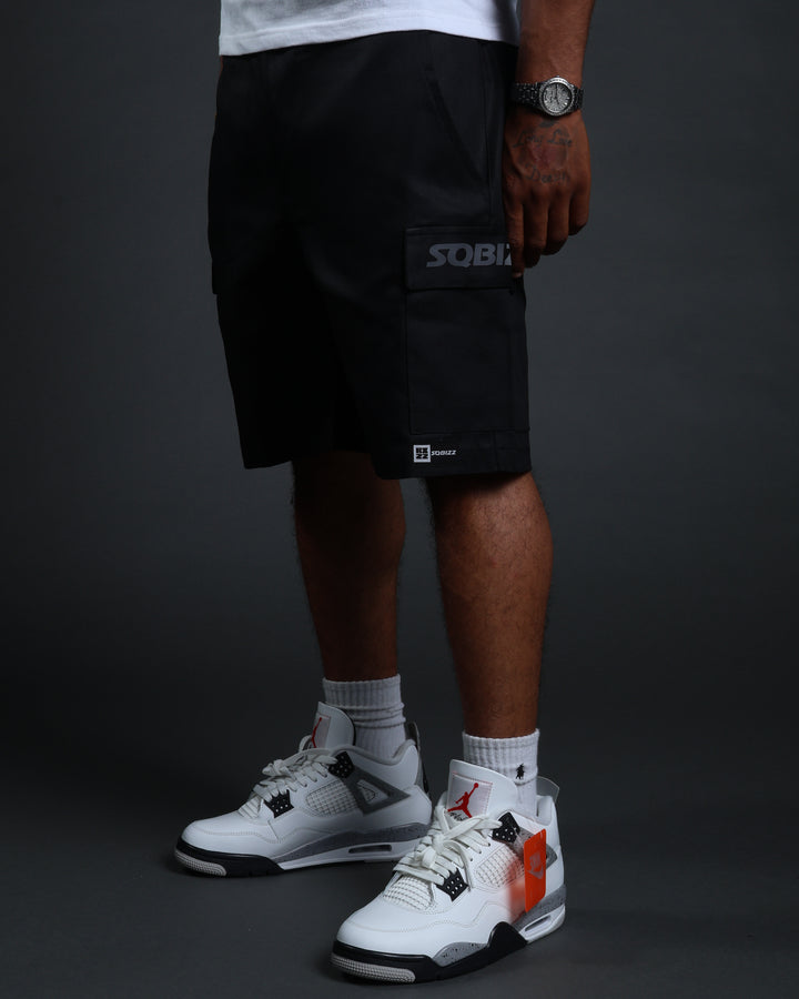 Hussle Work Shorts in Black