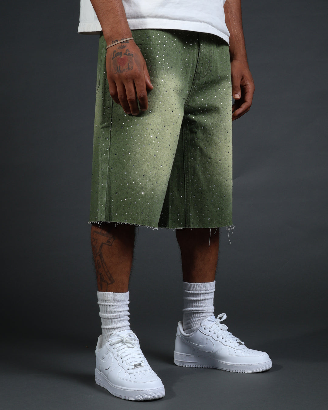Starlit Jorts in Olive