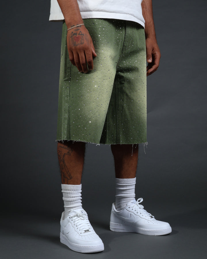 Starlit Jorts in Olive