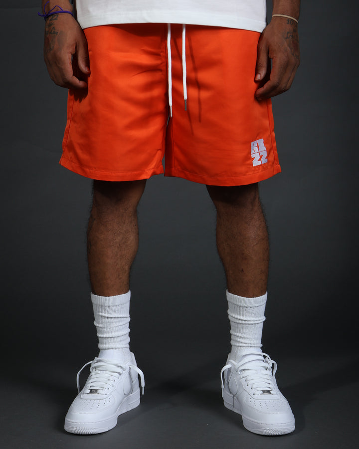 Club Shorts in Orange/White