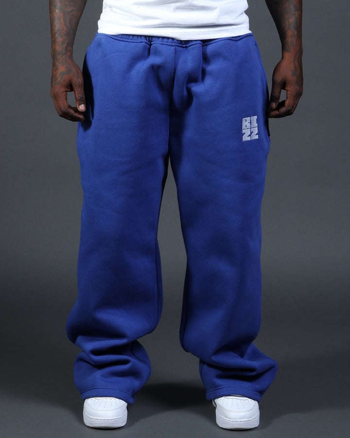Bizz Sweatpants in Royal/White