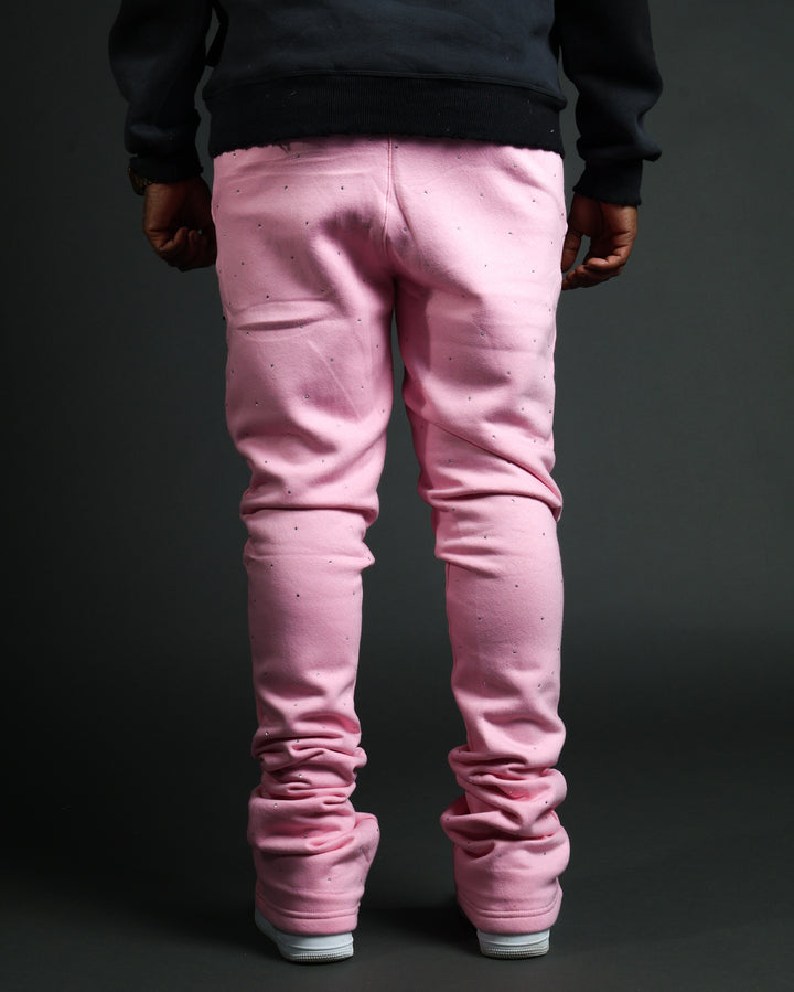 Stud StackJaxx Pants in Pink/White