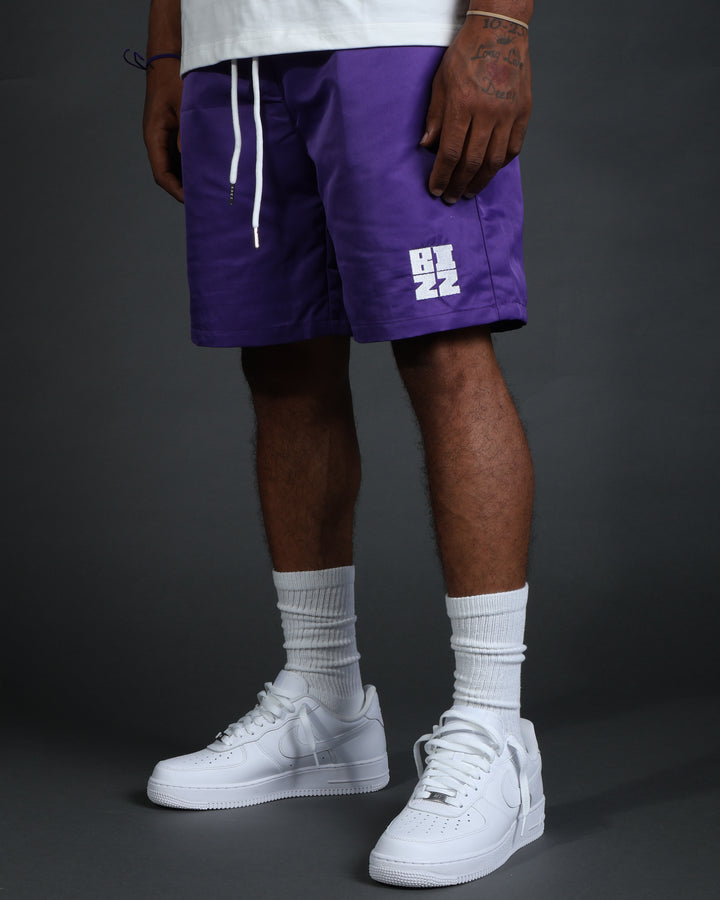 Club Shorts in Purple/White