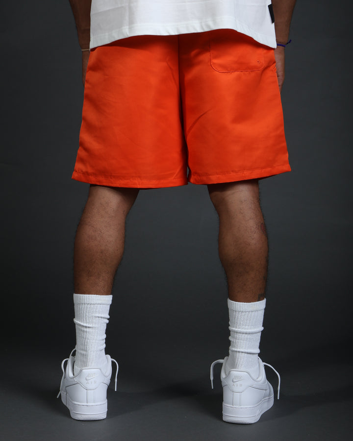 Club Shorts in Orange/White