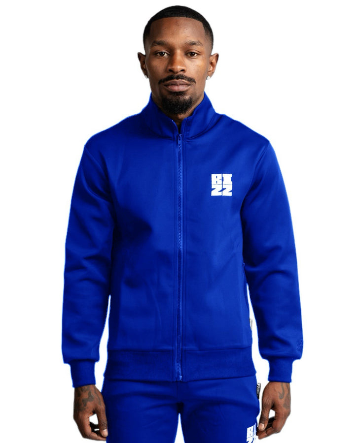 Bizz Track Jacket in Royal/White