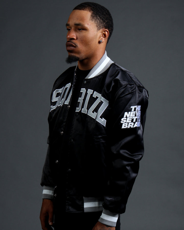 Arch Bomber Jacket in Black/Grey/White