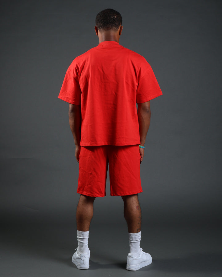 Prestige Tee in Red/White