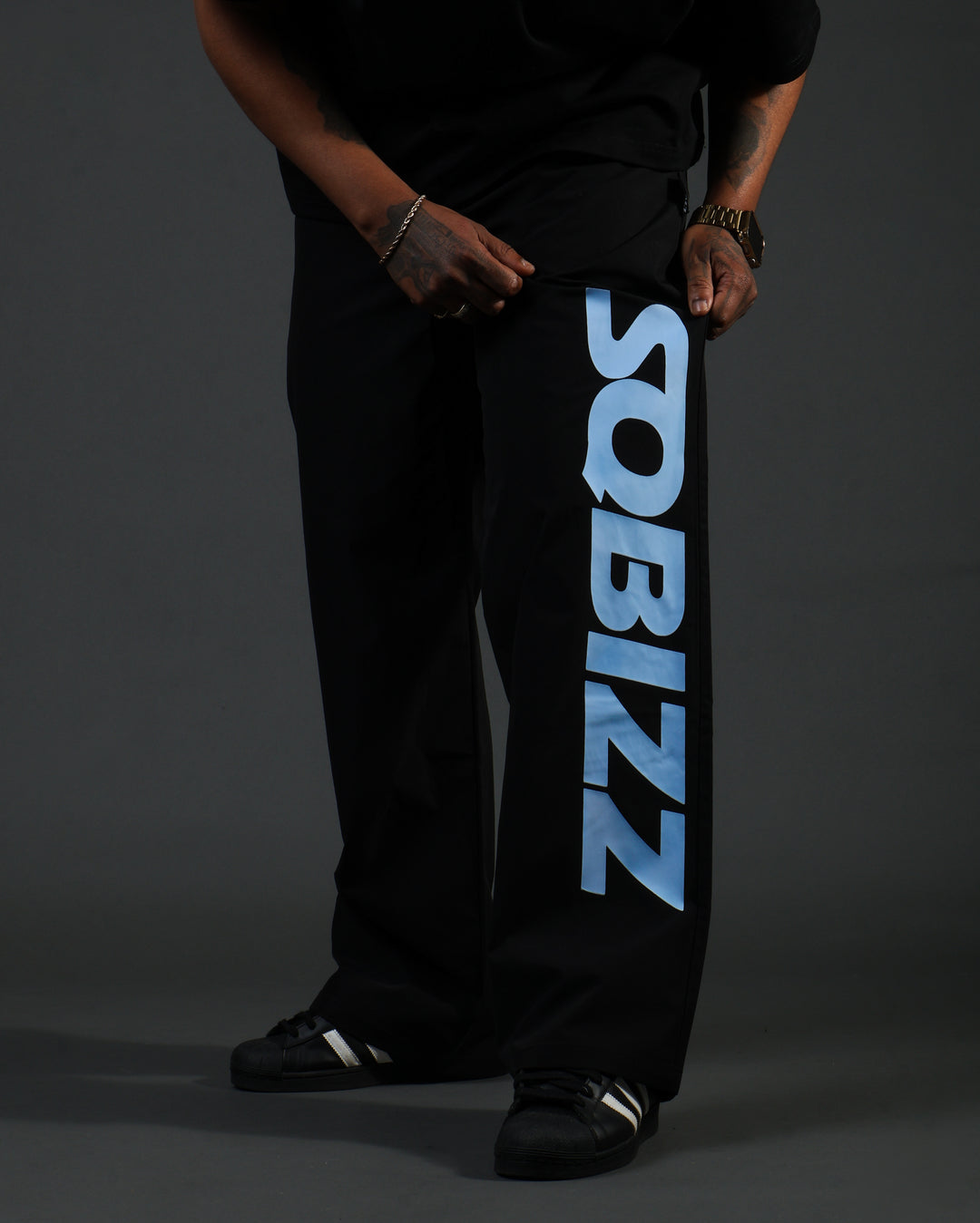 Summit Windpants - Black/Babyblue