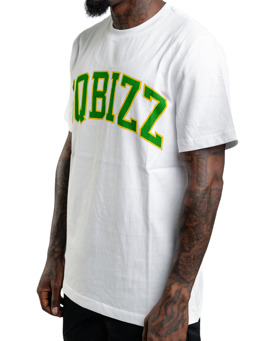 Arch Tee in White/Green/Yellow