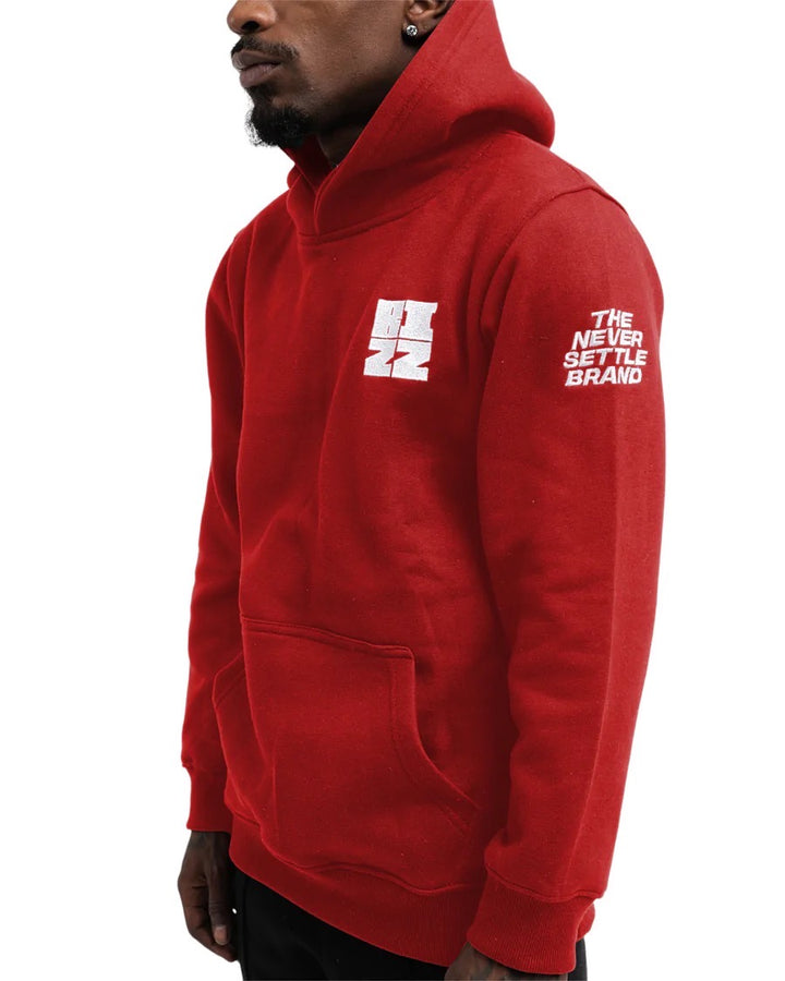 Bizz Hoodie in Red/White