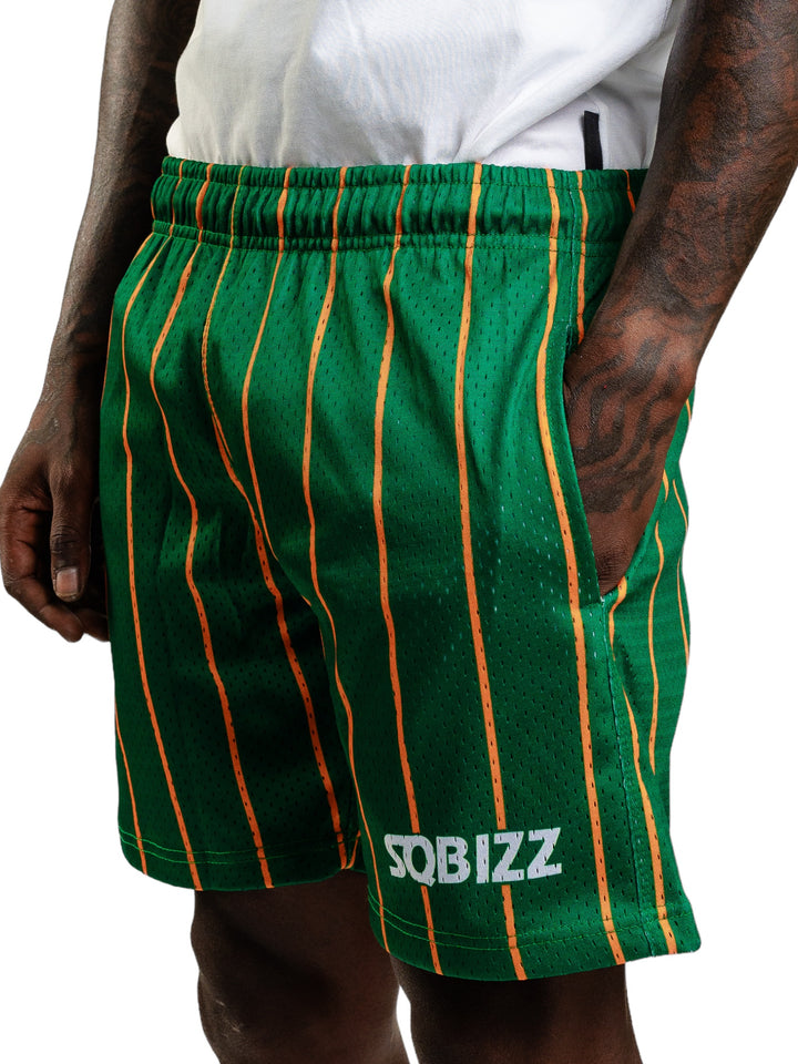 Alumni Shorts in Green/Orange/White