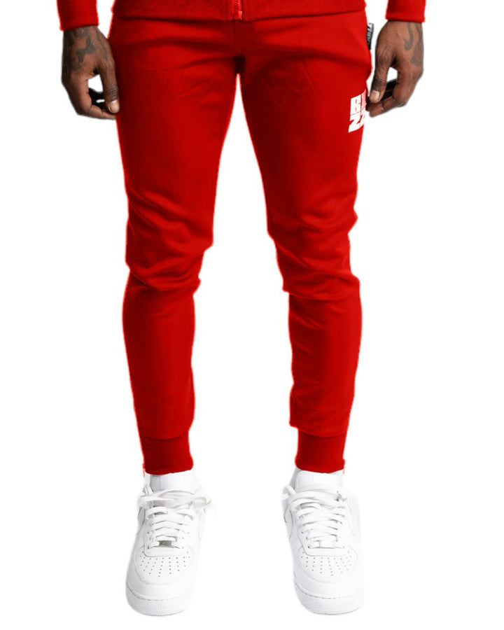 Bizz Track Pants in Red/White