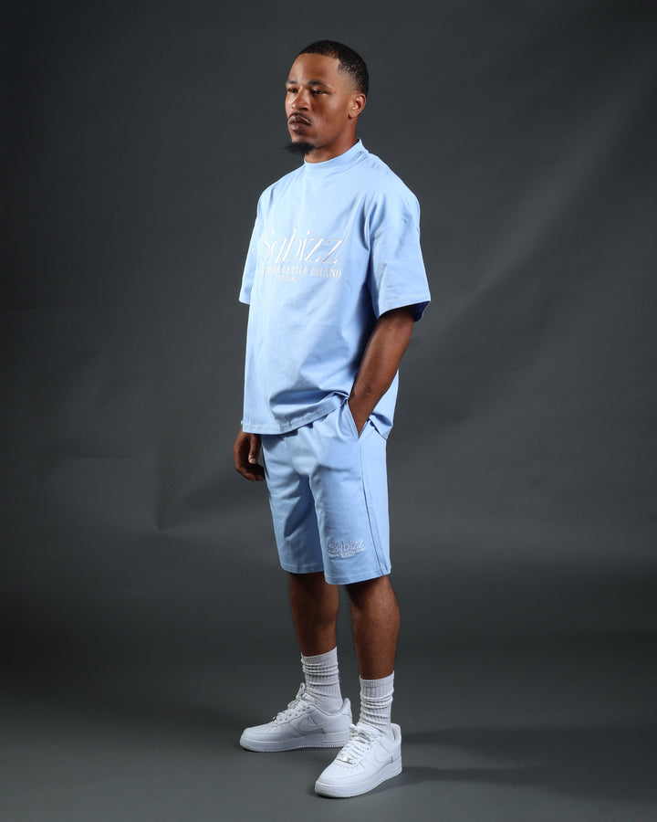 Prestige Tee in Babyblue/White