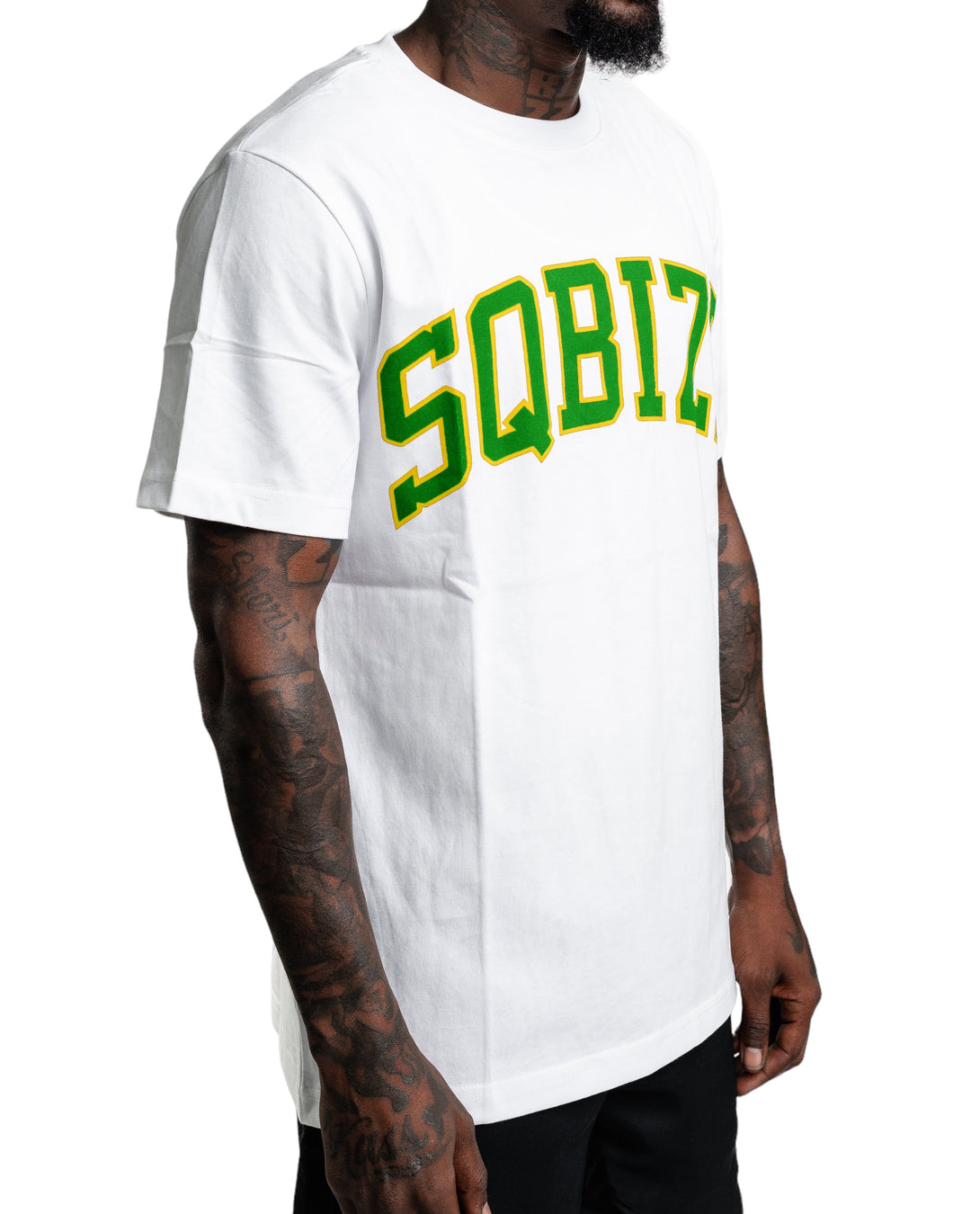 Arch Tee in White/Green/Yellow