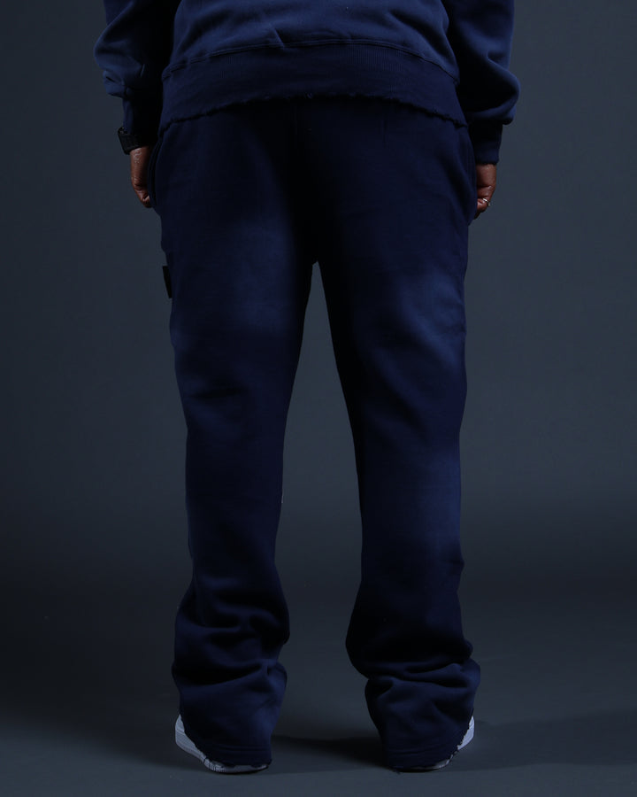 Summit Sweatpants in Navy/White