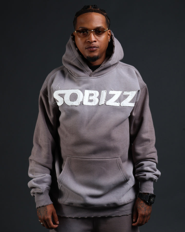 Summit Hoodie in Grey/White