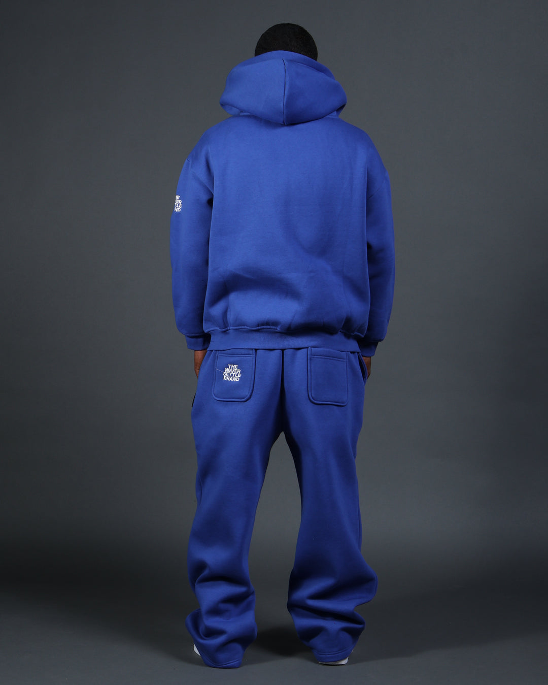 Bizz Zip Hoodie in Royal/White
