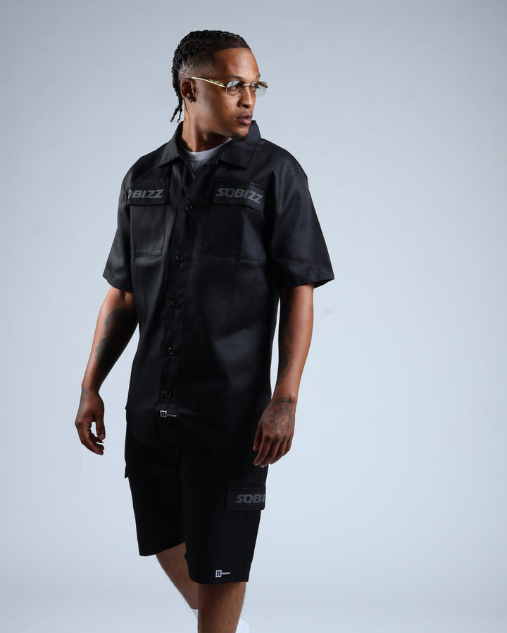 Hussle Work Shorts in Black
