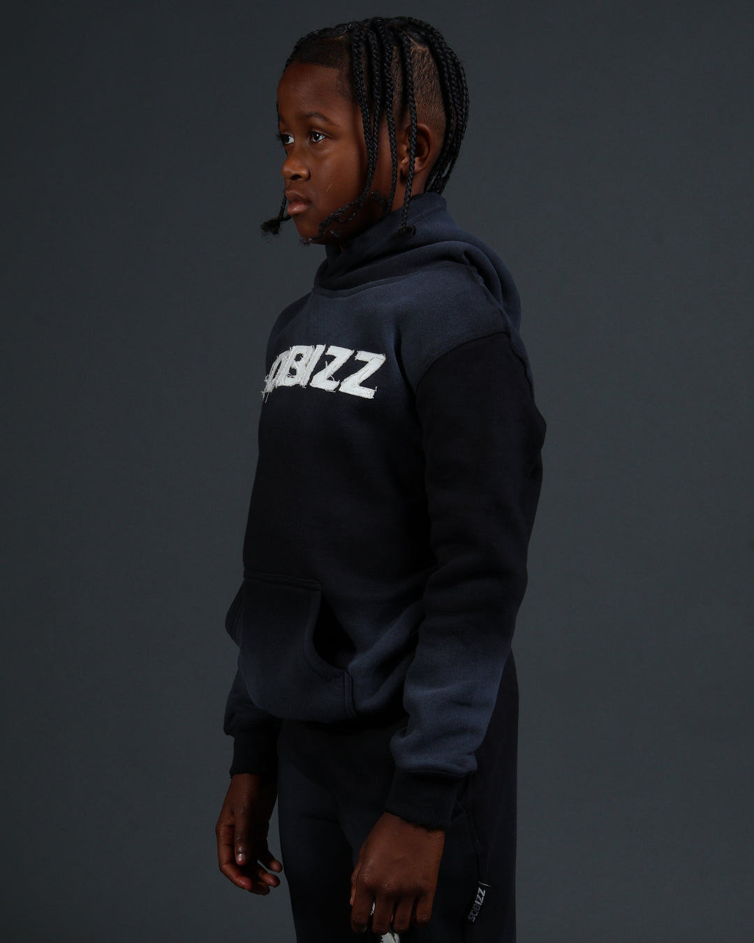 Kids Summit Hoodie in Black/White