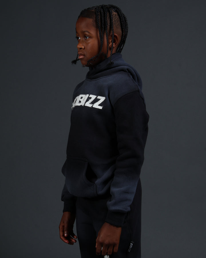 Kids Summit Hoodie in Black/White